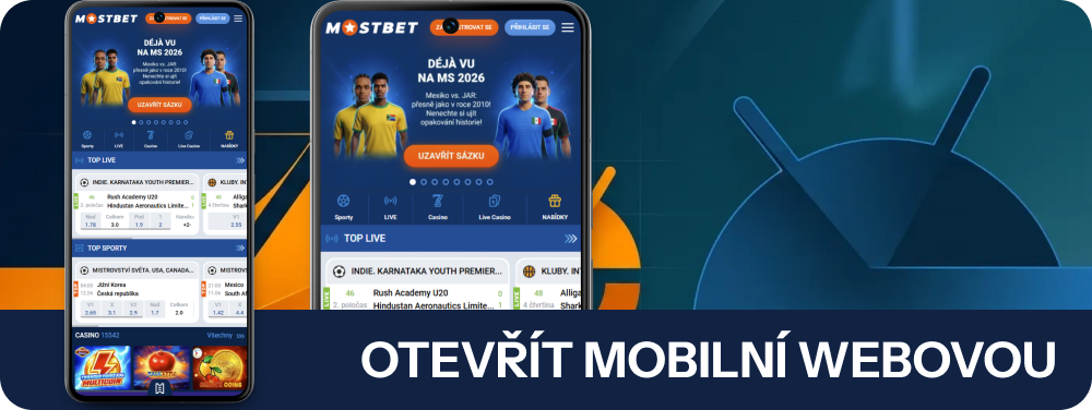 Otevřít Mostbet mobilní webovou stránku