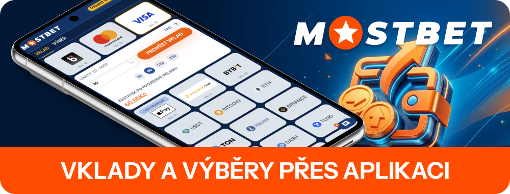 inanční transakce v mobilní platformě Mostbet probíhají ve speciální sekci