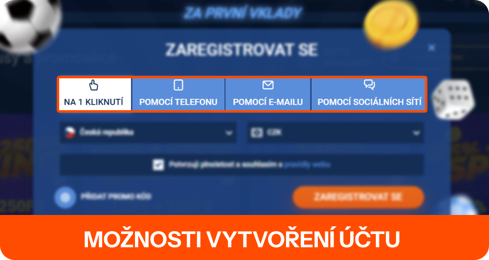 Mostbet Česká republika nabízí tři způsoby, jak si vytvořit herní účet