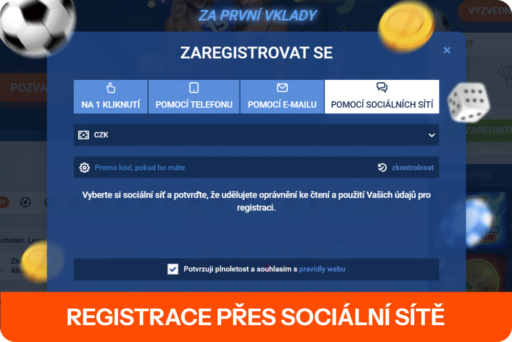 Založení profilu skrze platformy zkrátí Mostbet